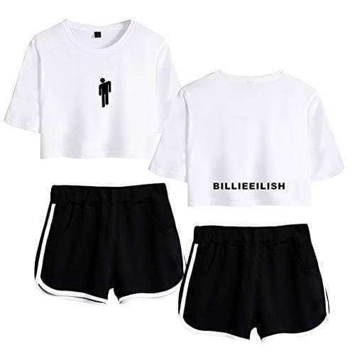 Producto Billie Eilish Conjunto 2 Piezas Mujer Verano Completo Sportivo Short y Crop