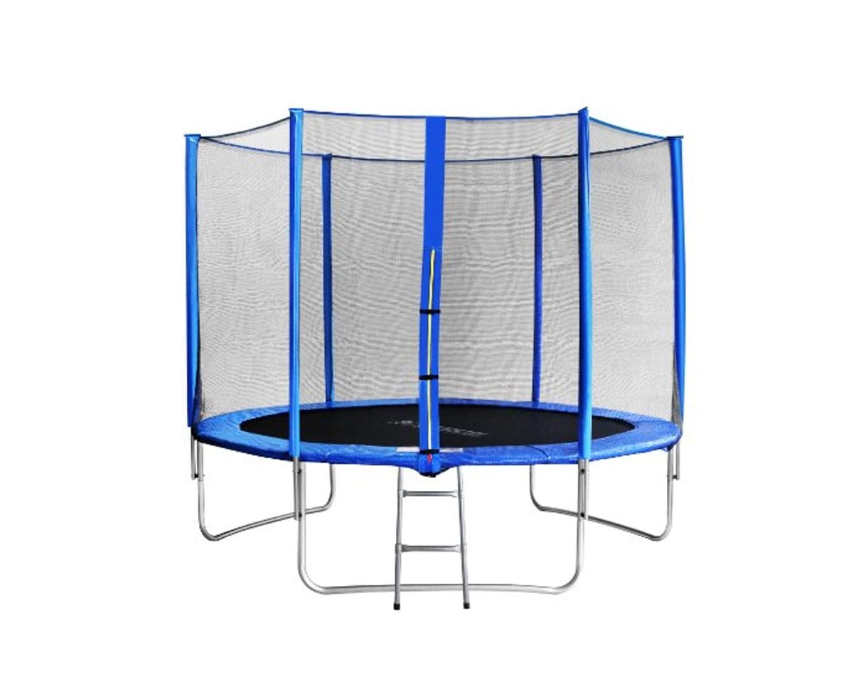 Product SixBros. SixJump 3,05 M Trampolín Cama elástica de jardín Azul - Escalera