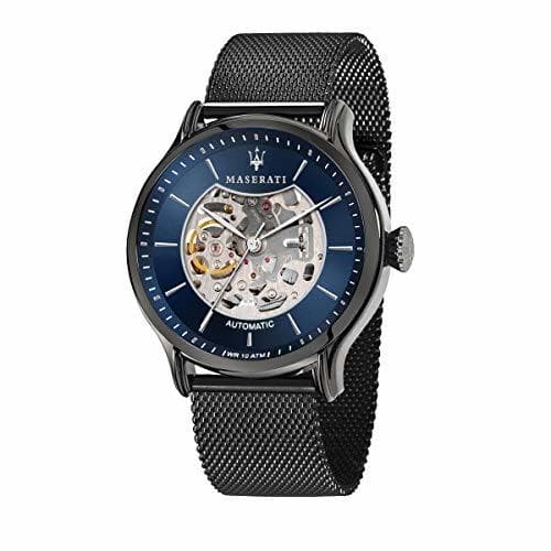 Moda MASERATI Reloj Analógico para Hombre de Automático con Correa en Acero Inoxidable