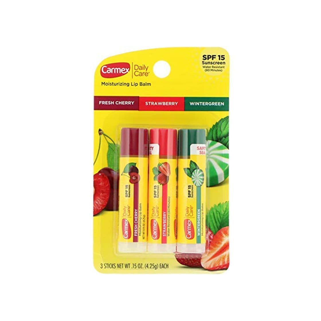 Product Variedad de bálsamo labial Carmex Daily Care 0.15 oz Paquete de 3