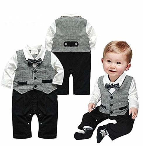 Product Bebé Pelele de moda caballero manga larga Niños Ropa babysuits chaleco de