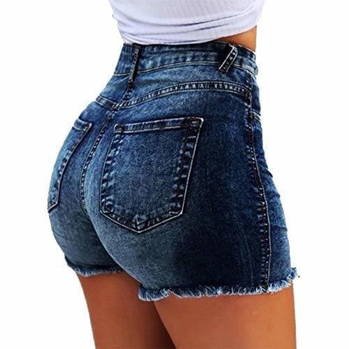 Product WANG Fashion Women Summer High Waisted Denim Shorts Jeans Women Short Femme