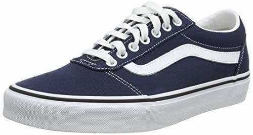 Moda Vans Ward Canvas, Zapatillas para Hombre Azul