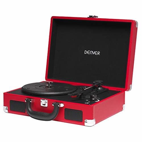 Product Tocadiscos Denver VPL-118RED de Tres velocidades 33 1/3