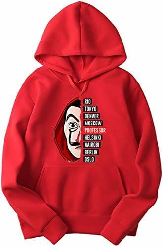 Product FLYCHEN Mujer Sudaderas con Capucha Money Heist Series de televisión en español