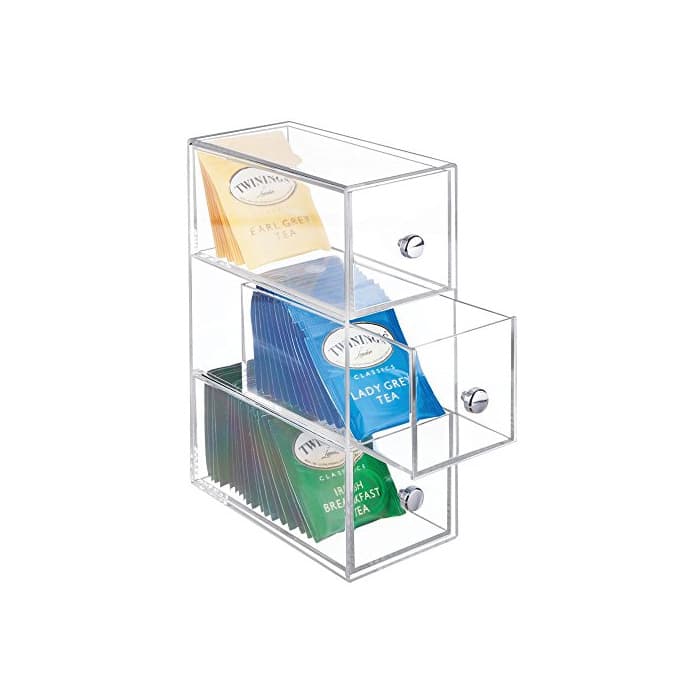 Product mDesign Minicajonera con 3 cajones de plástico – Perfecta como caja para