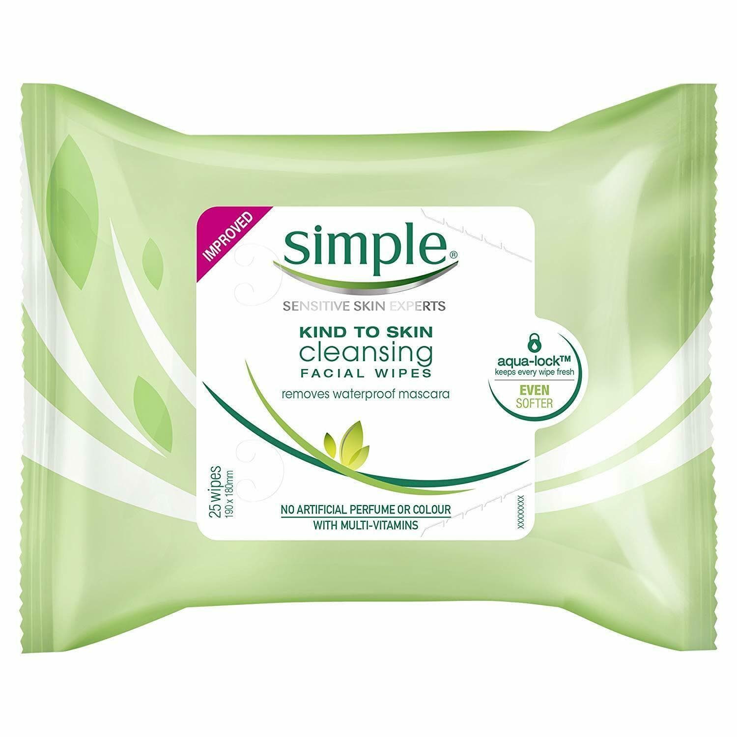 Product Simple kind to skin cleansing facial wipes 