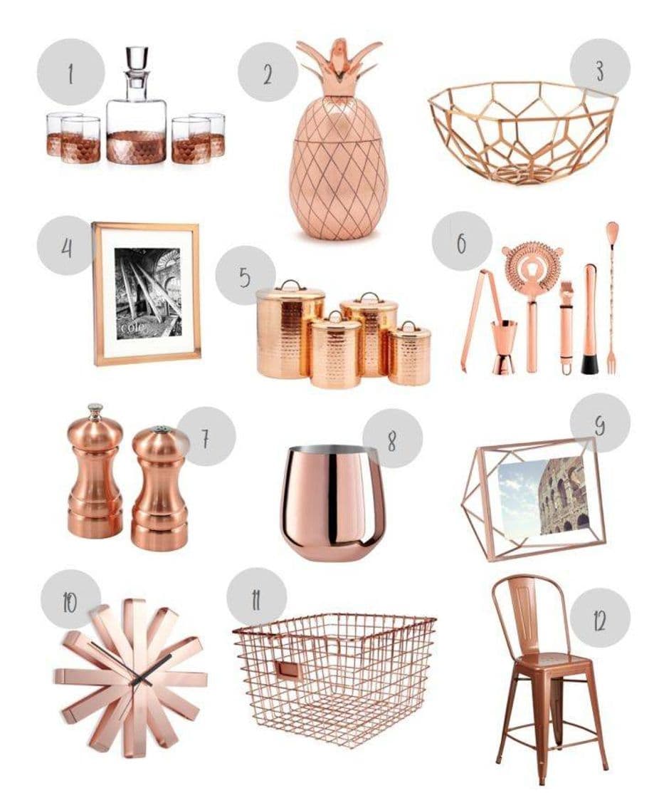 Moda Rose Gold Decorations