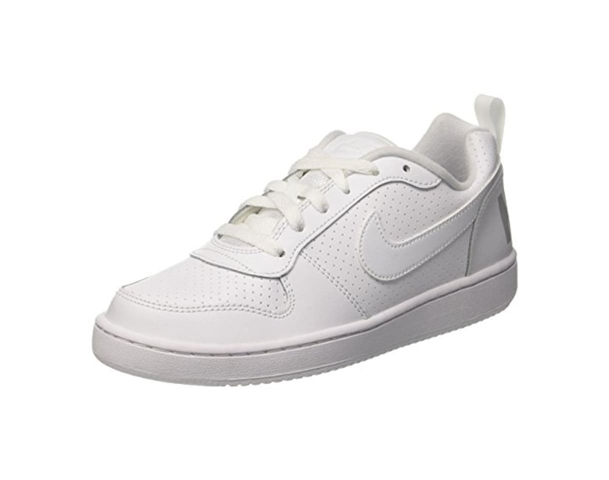 Moda Nike Court Borough Low Gs, Zapatillas de Baloncesto Unisex Niños, Blanco