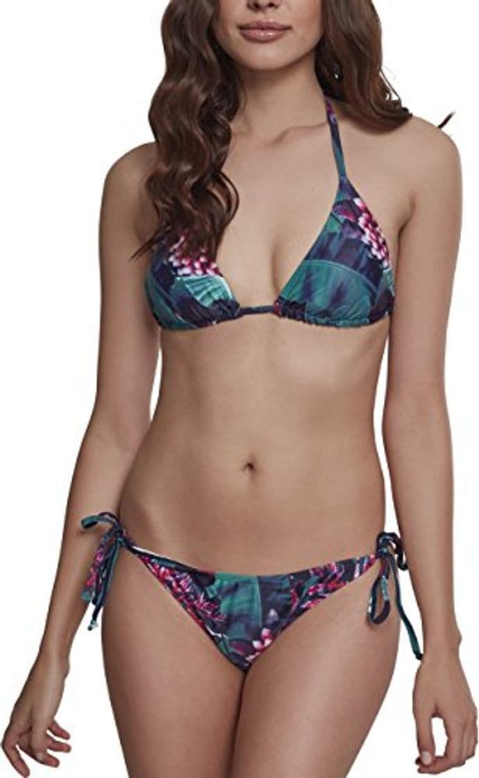 Moda Urban Classics Ladies Tropical Bikini Juego, Multicolor