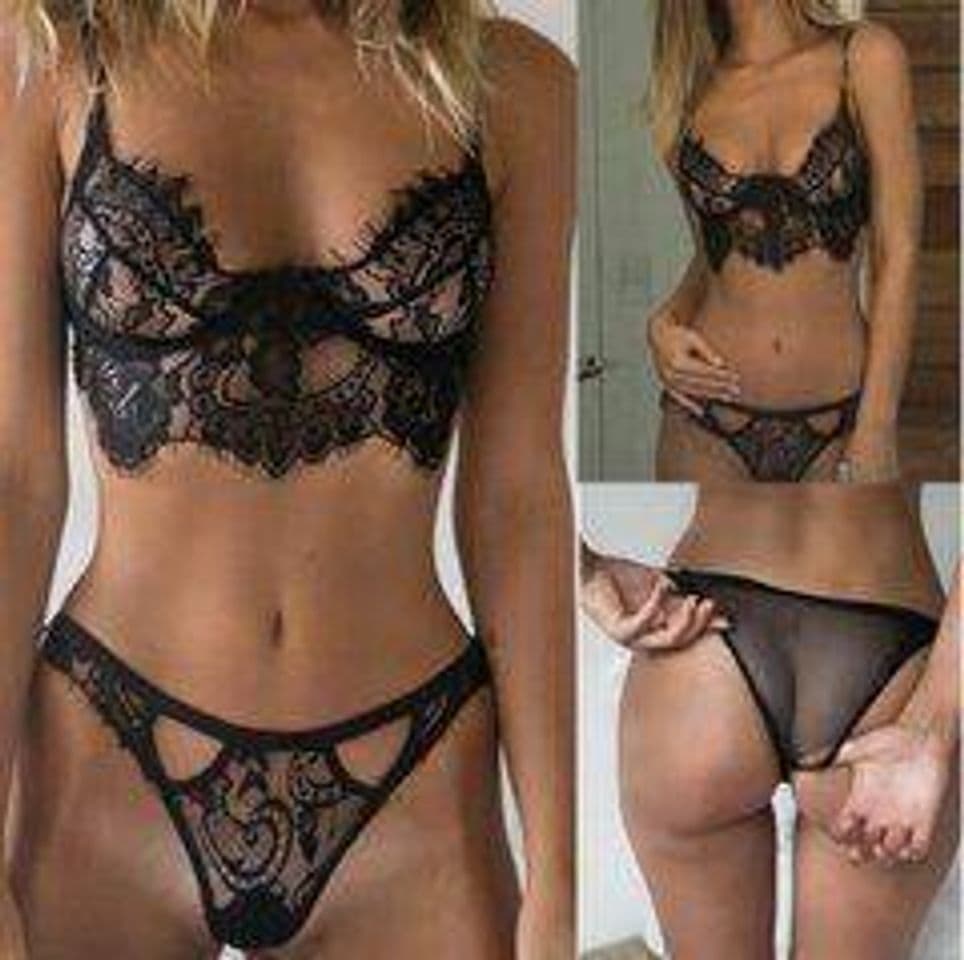 Fashion Lingerie preta delicada 😍