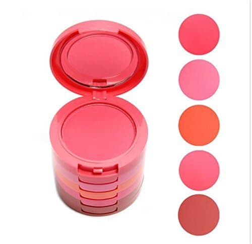 Product Pure Vie® 5 Colores Cara Polvos Coloretes/Blush Paleta de Maquillaje Cosmética #1