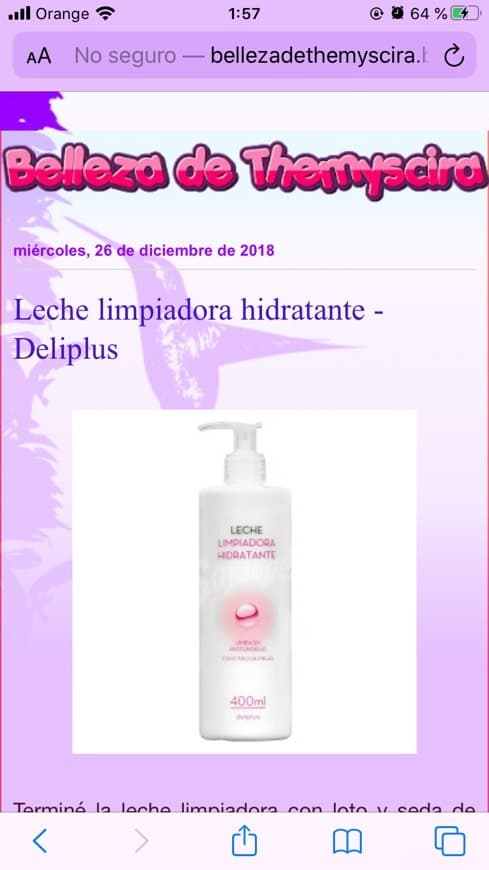 Producto Leche limpiadora deliplus 