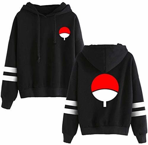 Place EMILYLE Niños Naruto Rayado Sudadera con Capucha Uchiha Clan Syarinngann Japonesa Cómico