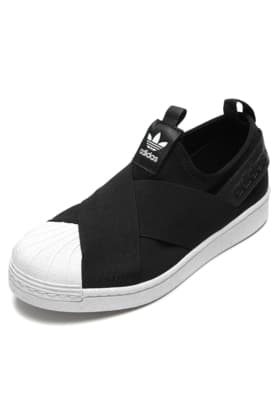 Fashion Tênis adidas Originals Superstar Slip on W Preto - Dafiti