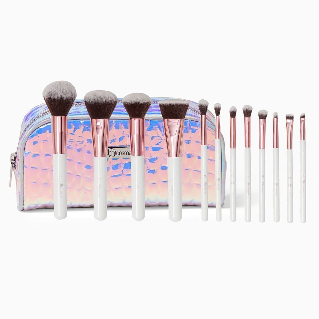 Moda Crystal Quartz 12 Piece Brush Set with Cosmetic Bag | BH Cosmetics