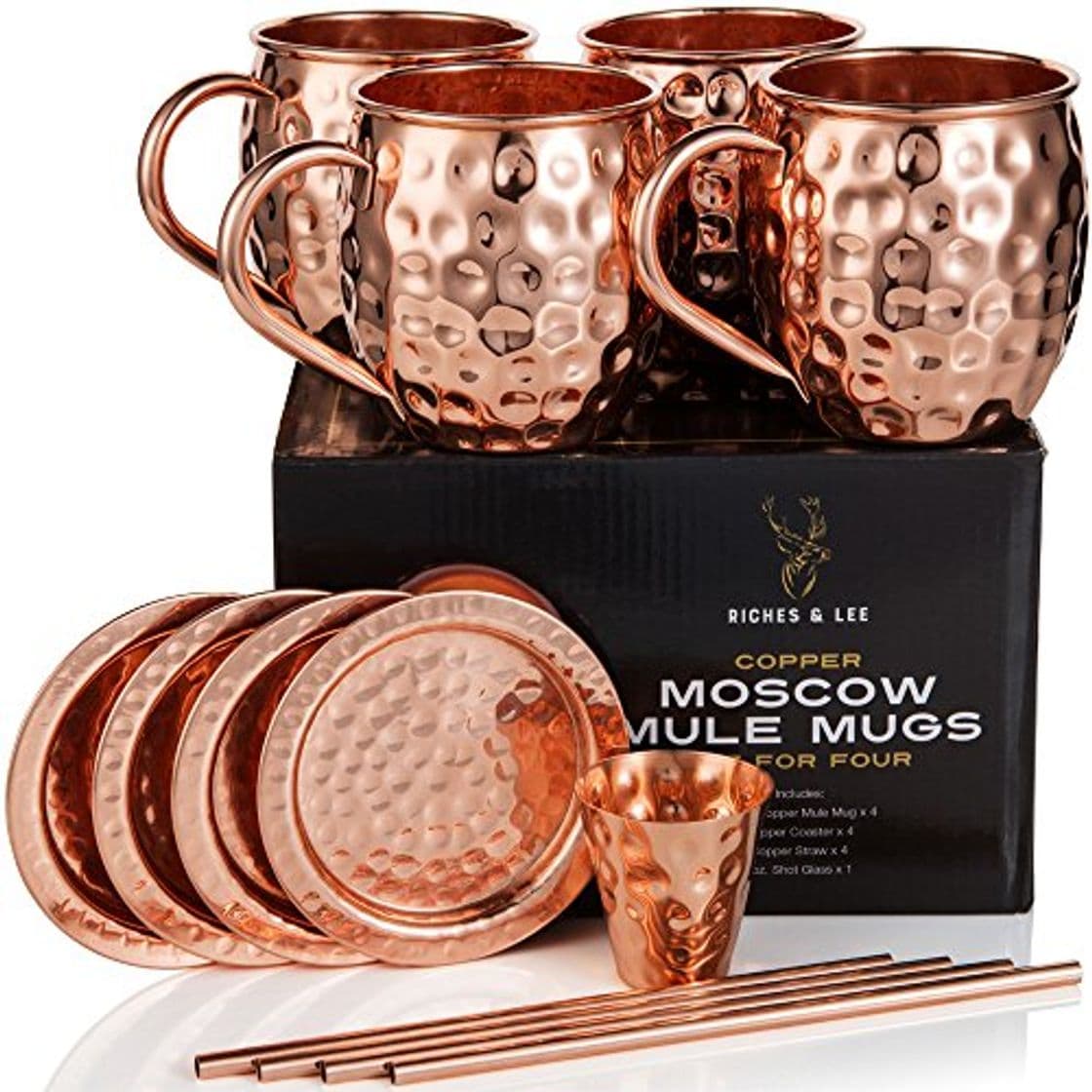 Producto Tazas de Cobre de Moscow Mule Juego de Cuatro Incluye 4 x