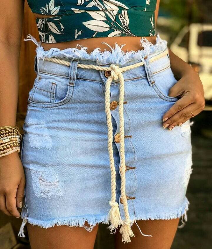 Fashion Saias jeans ❤