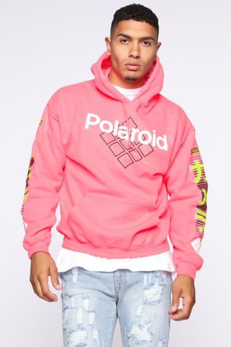 Fashion One Step Polaroid Hoodie - NeonPink – Fashion Nova