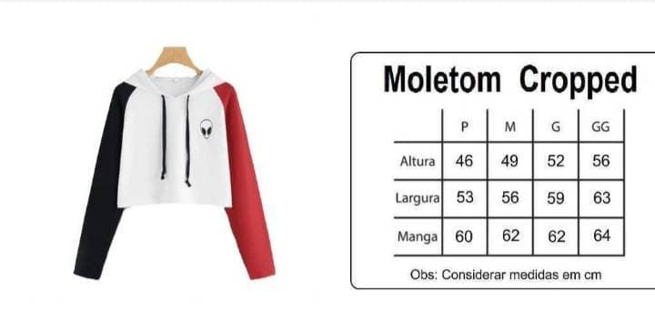 Fashion Moletom cropped