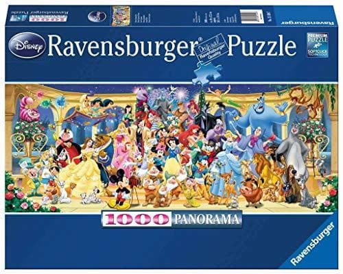 Product Ravensburger Personajes Disney - Puzzle Panorama, Premium Puzzle con tecnologia Softclick, 1000