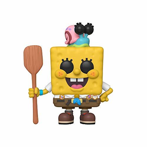 Game Funko- Pop Animation: Sponge Bob-Spongebob in Camping Gear Figura Coleccionable, Multicolor