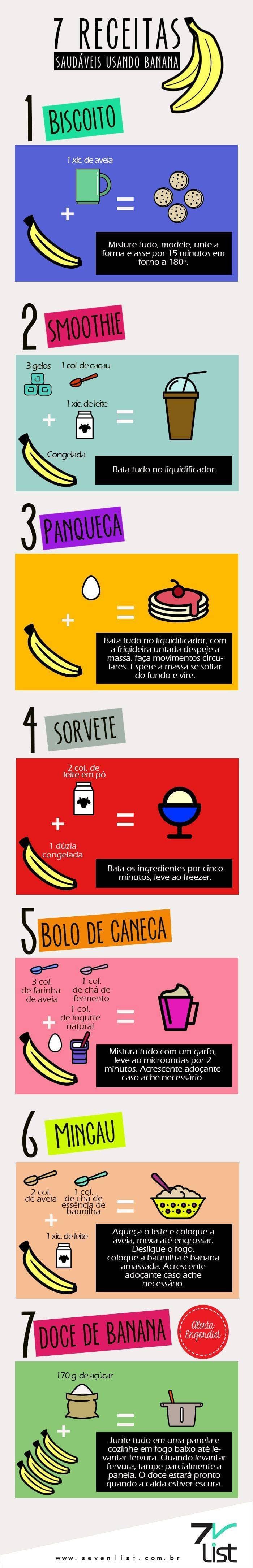 Moda 7 receitas com banana 🍌