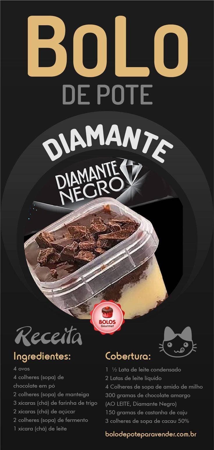 Moda Bolo de pote de diamante negro 🍫🍫🍰