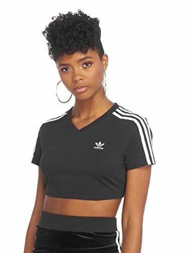 Fitness adidas Cropped tee Camiseta, Mujer, Negro