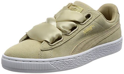 Lugar Puma Basket Heart Metallic Safari 364083, Zapatillas para Mujer, Beige