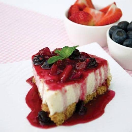 Fashion Cheesecake de frutos vermelhos saudável 

