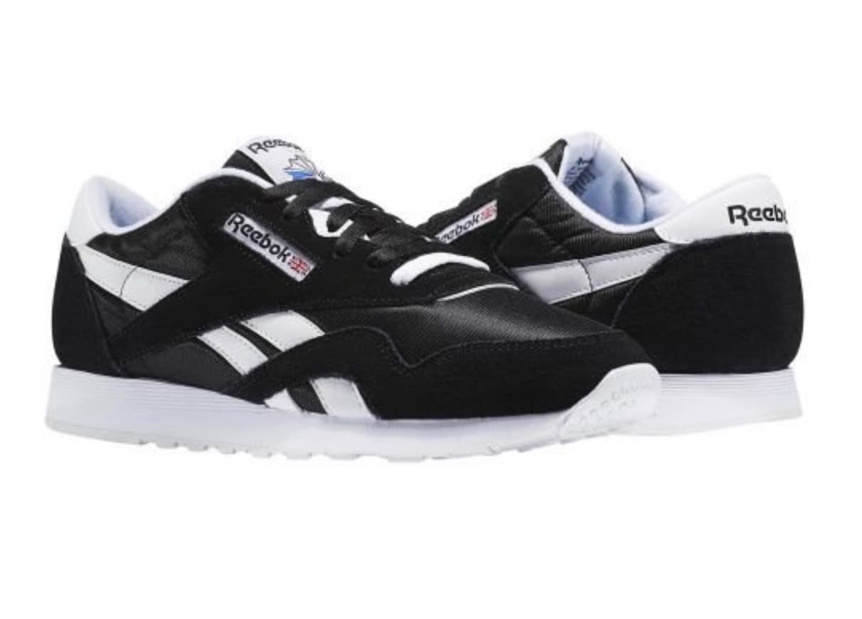 Moda Reebok Classic Nylon Zapatilla de Running Hombre, Negro