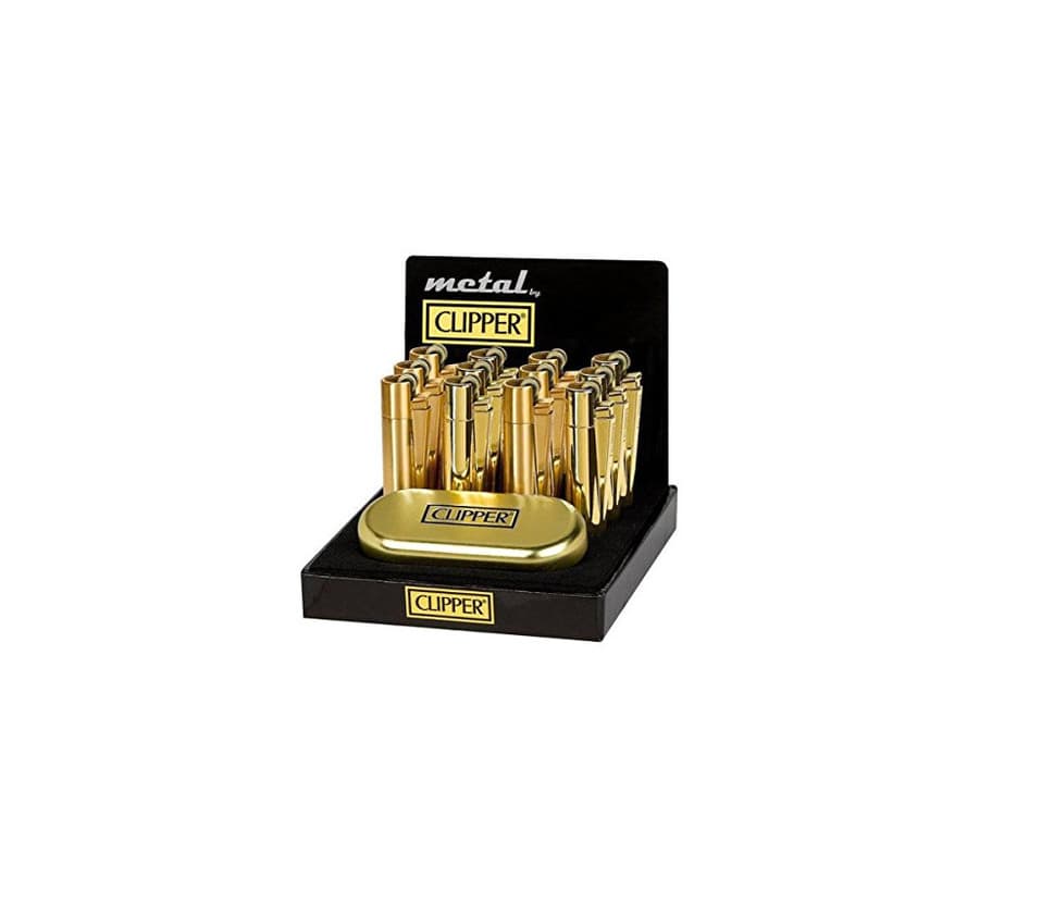 Home 1 x Clipper original oro metal encendedor con dorado metalizado lata