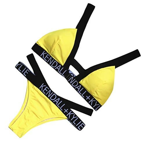 Product DELEY Mujeres Carta Vendaje Cintura Alta Triángulo Bikini Flores Caliente Vacaciones Verano