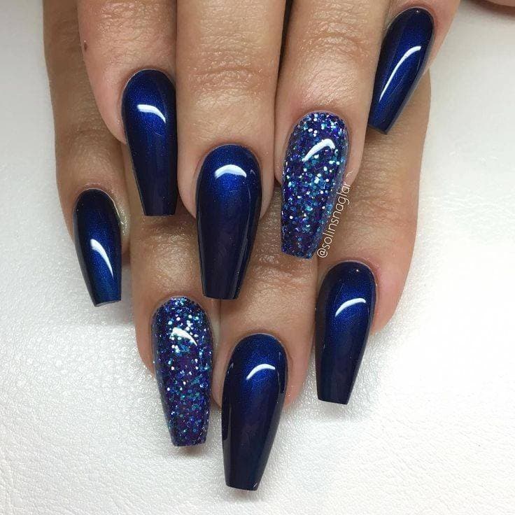 Fashion Unhas azuis lindas 💙