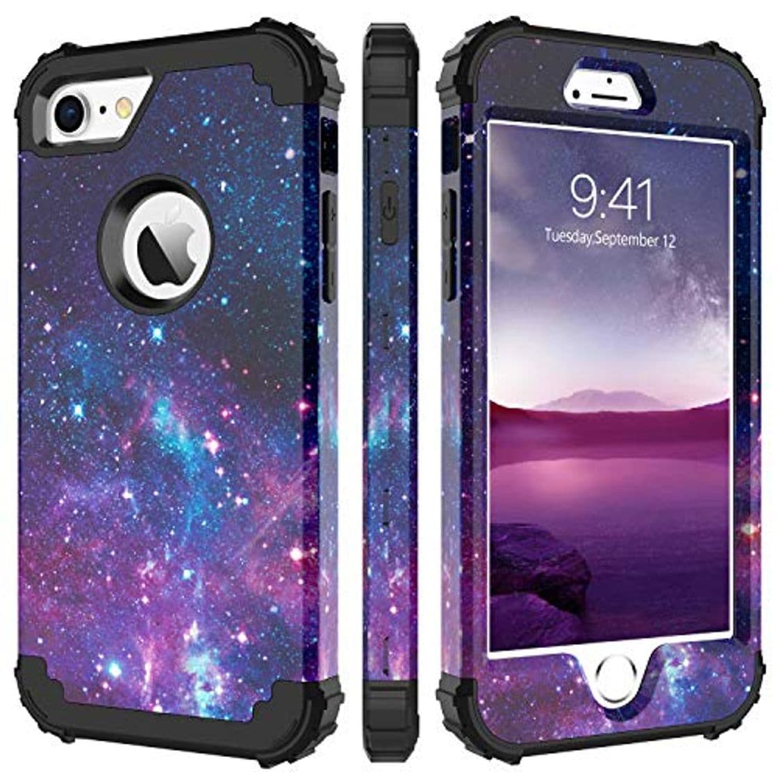 Product BENTOBEN Funda iPhone 7, Funda iPhone 8 Carcasa Brillante Case Combinada 3