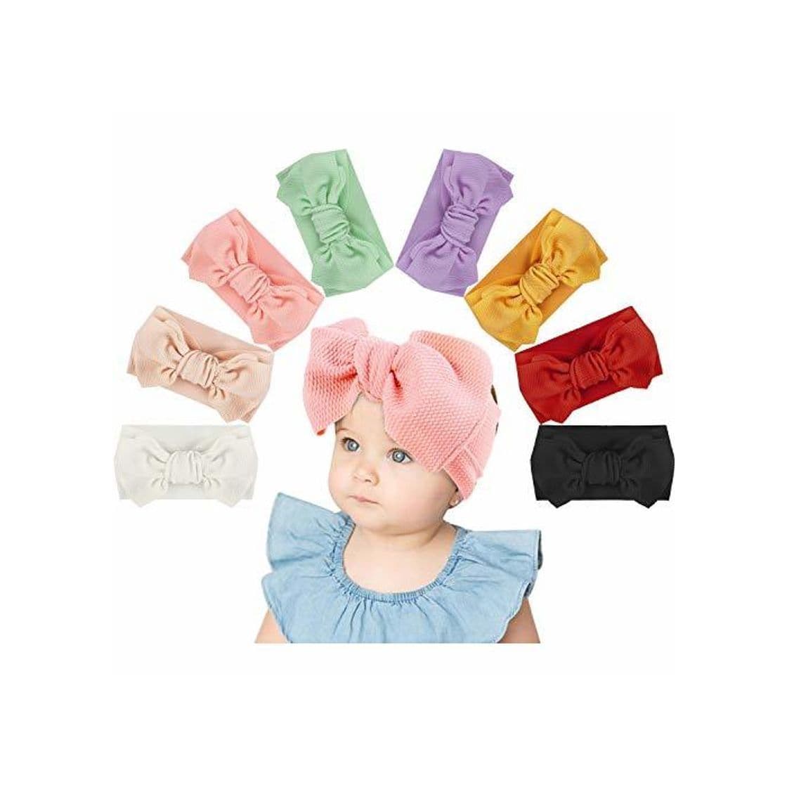 Product vamei 8 piezas Bebé Niña Diademas Cintas de Pelo Diadema Elástica Turbante