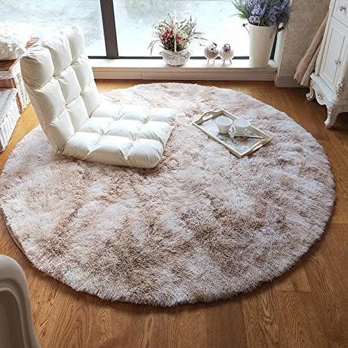 Producto JeogYong Alfombras, Gradiente de Color Tapete Esponjosa Alfombra Redonda para Sala de