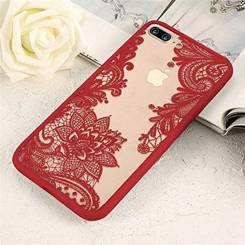 Product RUNEEE Caso for el iPhone XR 7 8 Plus Encaje de Flores