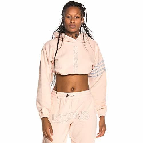 Producto GRIMEY Sudadera Chica Sighting in Vostok Polar Fleece Crop Hoodie FW19 Pink-S