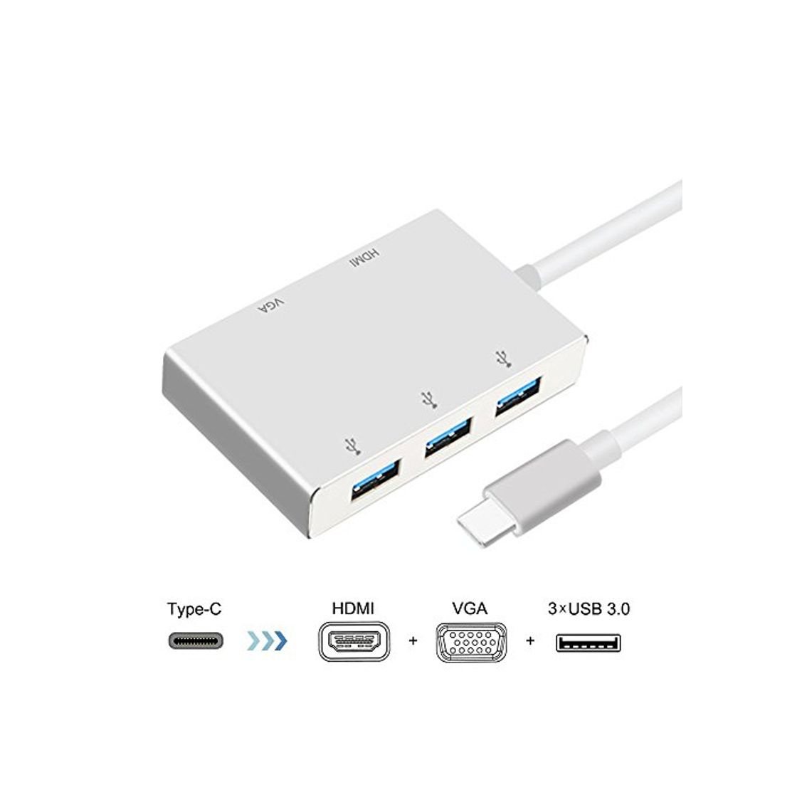 Product Tipo USB C a HDMI/USB 3.0 / USB 3.1 Adaptador Tipo C,