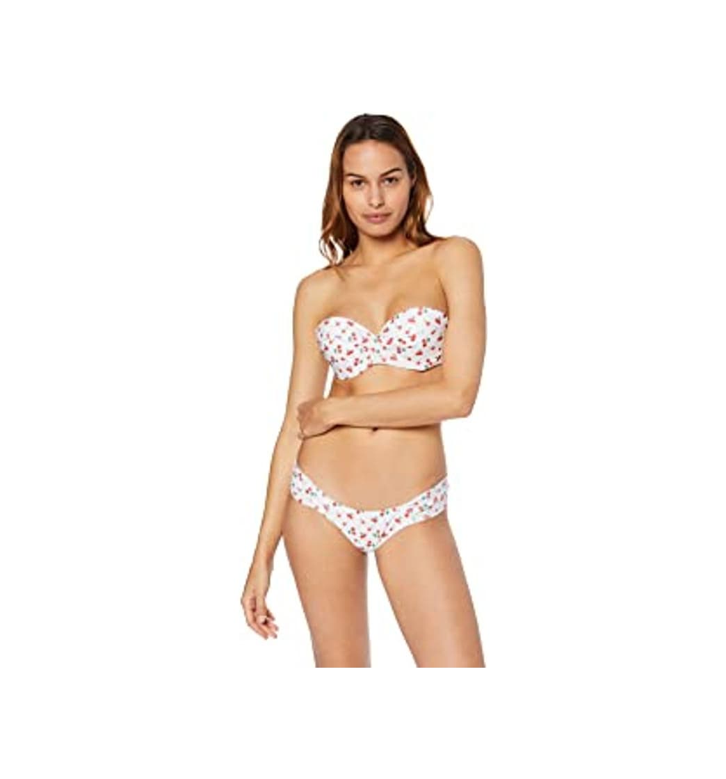 Moda Marca Amazon - IRIS & LILLY Braga de Bikini con Anudado Lateral