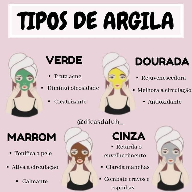 Moda Um pouco sobre as argilas faciais 💛