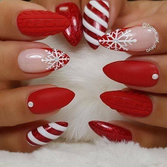 Moda Decoração unhas natal