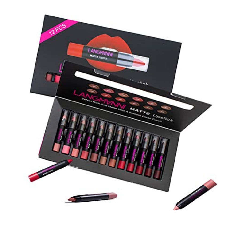 Producto Set de 12 colores de barra de labios mate