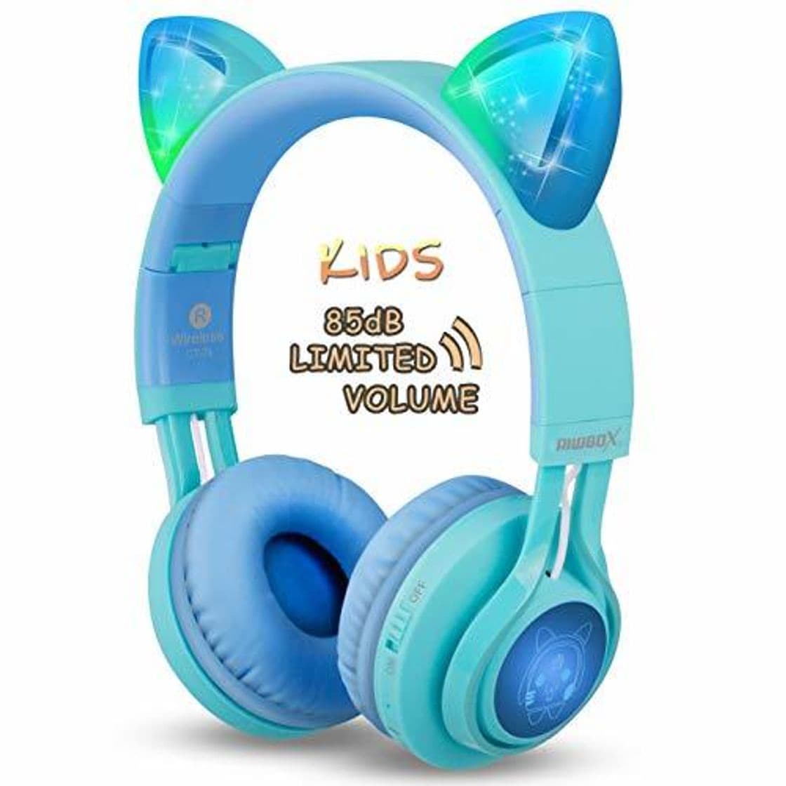 Product Riwbox CT-7S - Auriculares de diadema con Bluetooth para niños