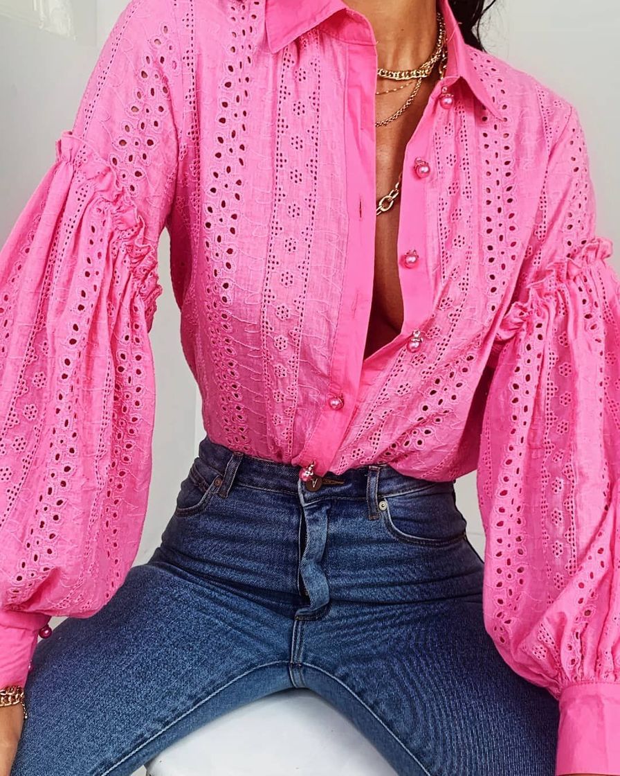 Moda Beautiful Things Embroidery Shirt in Hot Pink | Showpo