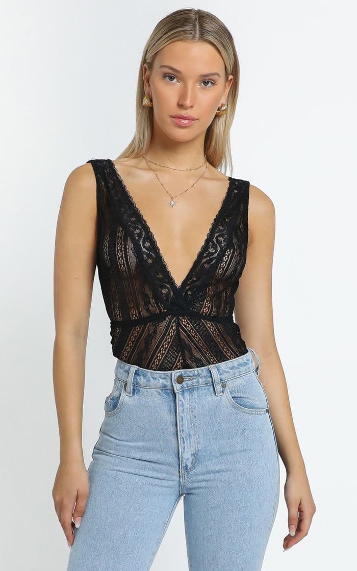 Moda Korty Bodysuit in Black Lace | Showpo