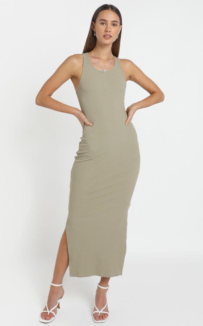 Moda Estelle Dress in Olive | Showpo