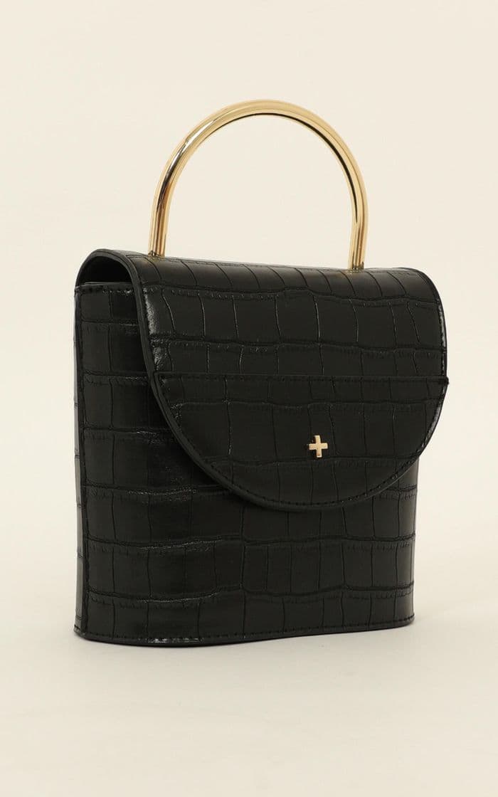 Moda Peta And Jain - CeeCee Bag In Black Croc | Showpo